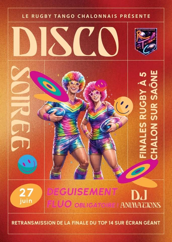 SOIRÉE DISCO FLUO / FINALES NATIONALES RUGBY À 5 🏉