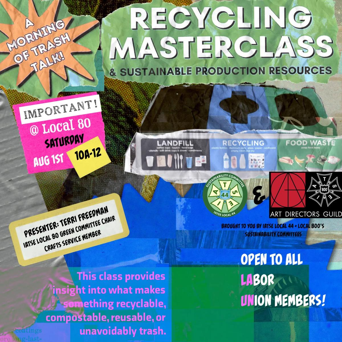 ADG & Local 44's Recycling Masterclass