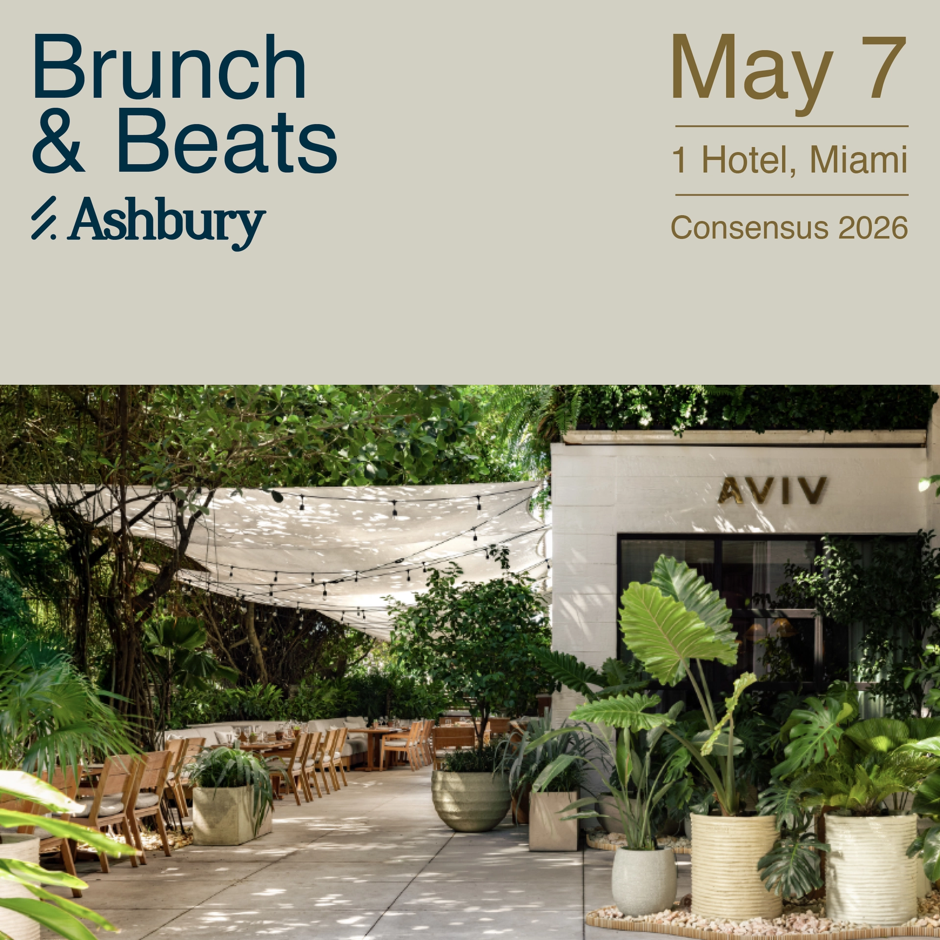 Brunch & Beats with Ashbury at Consensus 2026