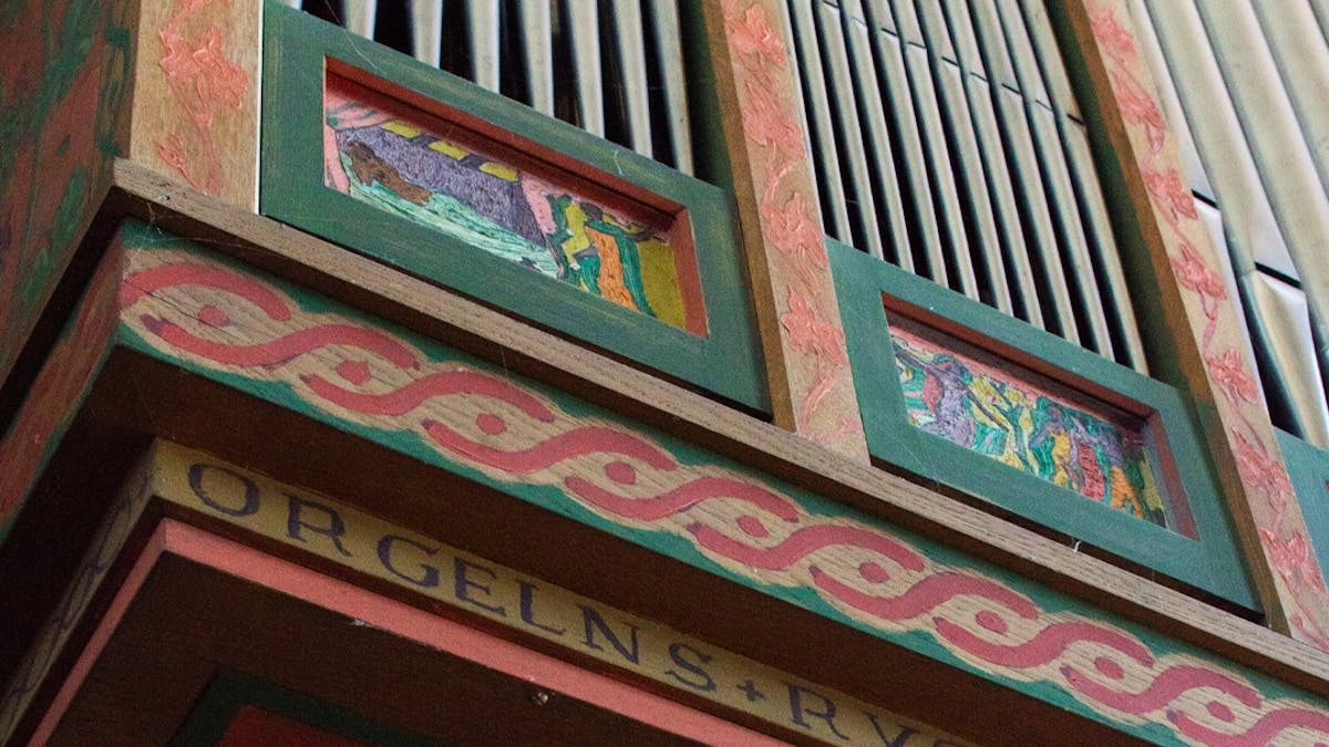 Stefano Massera spelar på Genarpsorgeln