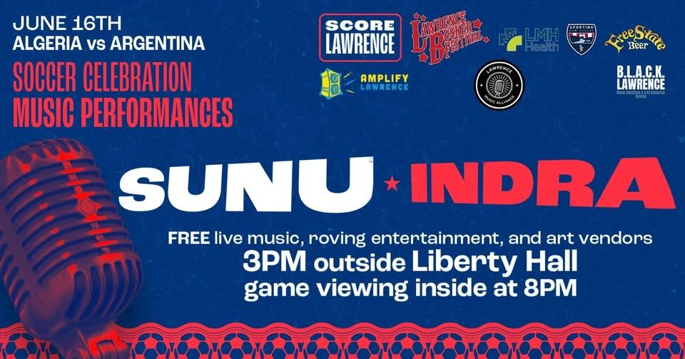 Score Lawrence Soccer Celebration and Algeria vs. Argentina Viewing Party