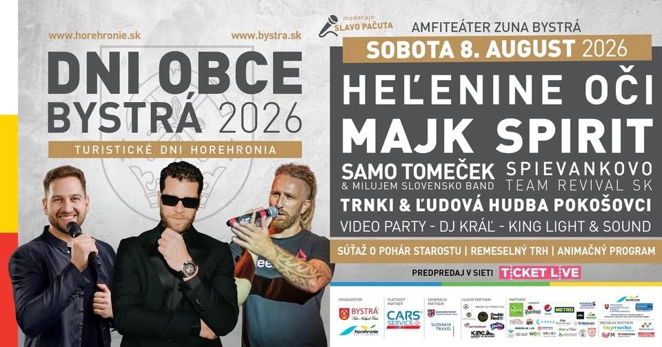 ✨TURISTICKÉ DNI HOREHRONIA & DNI OBCE BYSTRÁ 2026 ✨