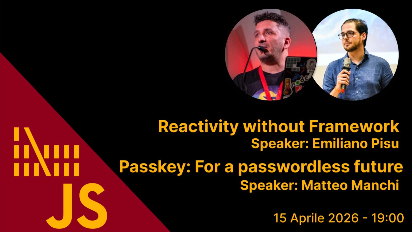 Reactivity without Framework | Passkey | RomaJS Meetup di Marzo 2026