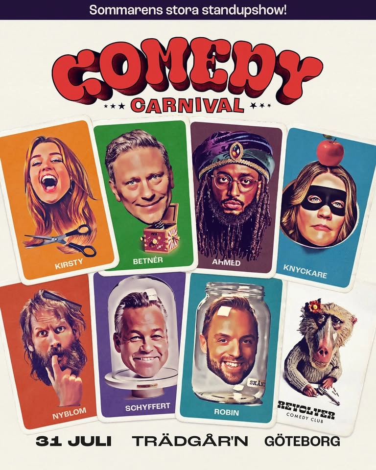 Comedy Carnival: Sommarens stora standupshow! • 31/7 • Göteborg