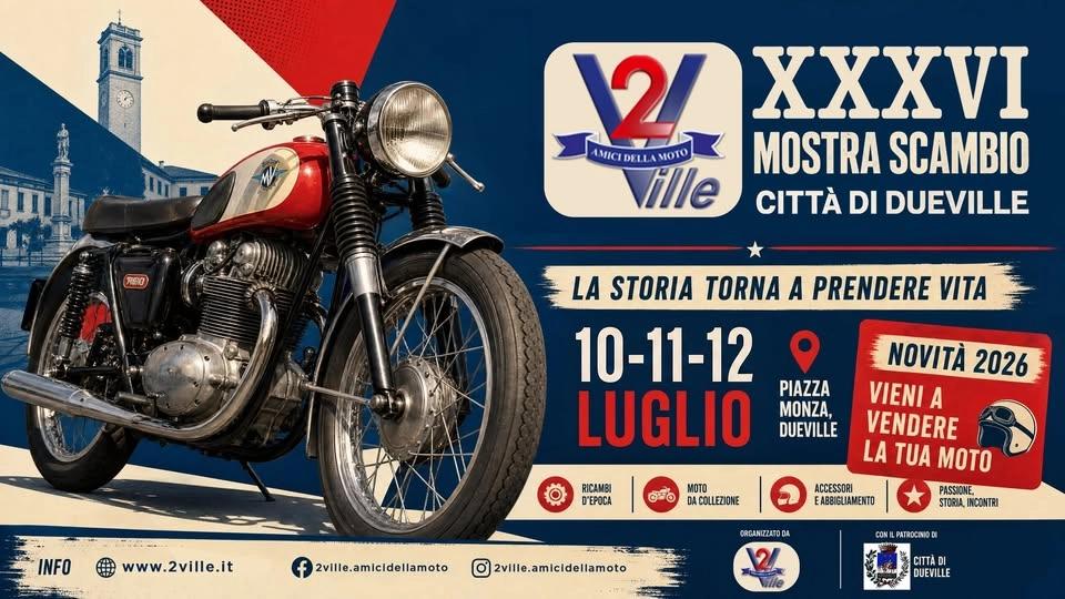 10-11-12 Luglio | XXXVI Mostra Scambio c/o Piazza Monza | 2Ville Amici della Moto