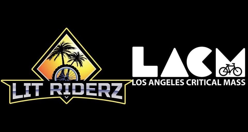 Lit Riderz ride with LA Critical Mass