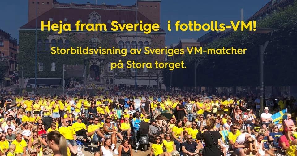 Sveriges VM-matcher på storbild