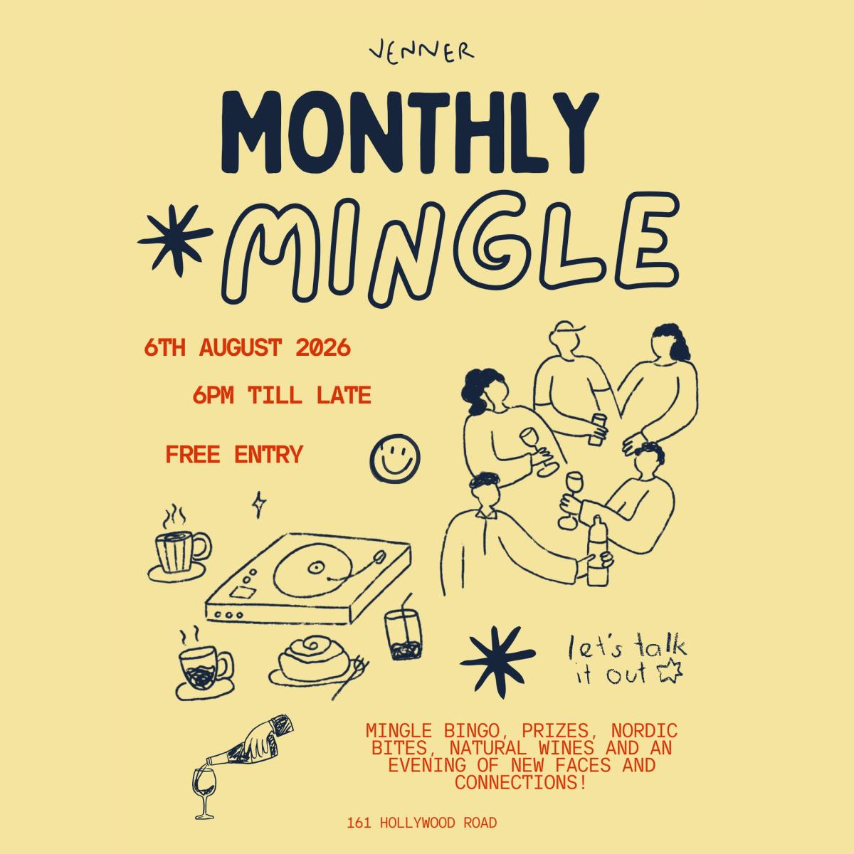 venner: monthly mingle august