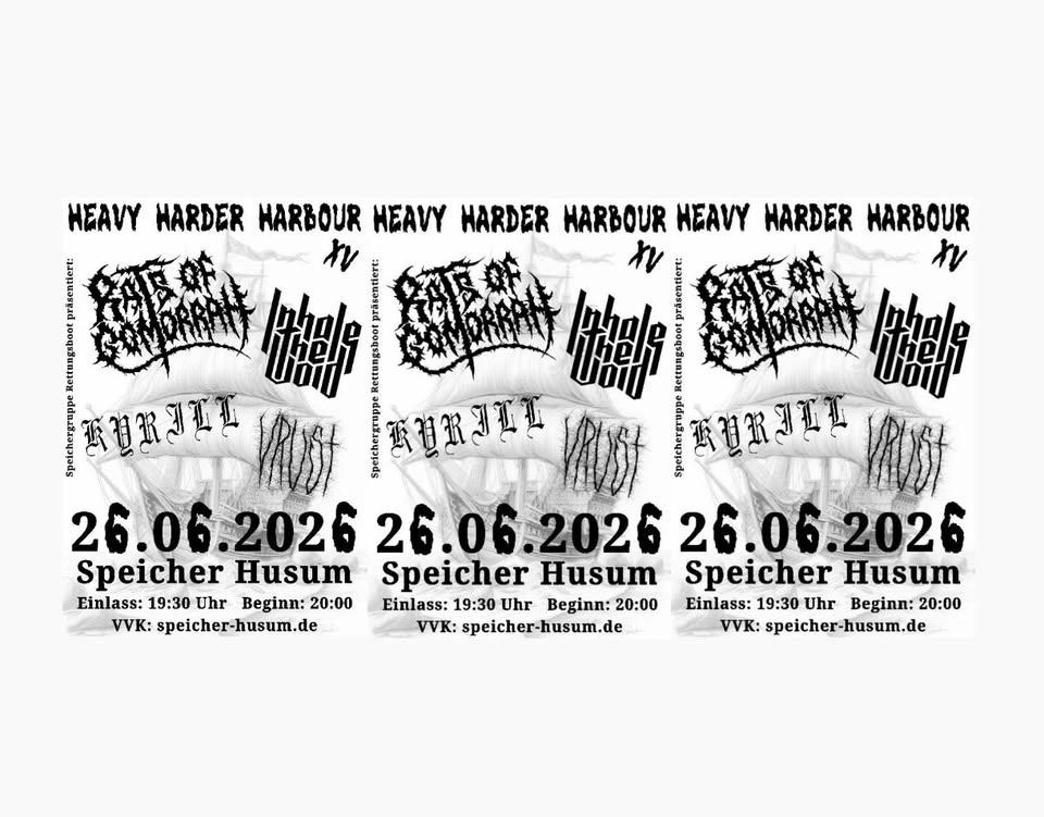 Heavy Harder Harbour XV mit RATS OF GOMORRAH + INHALE THE VOID + KYRILL + VRUST