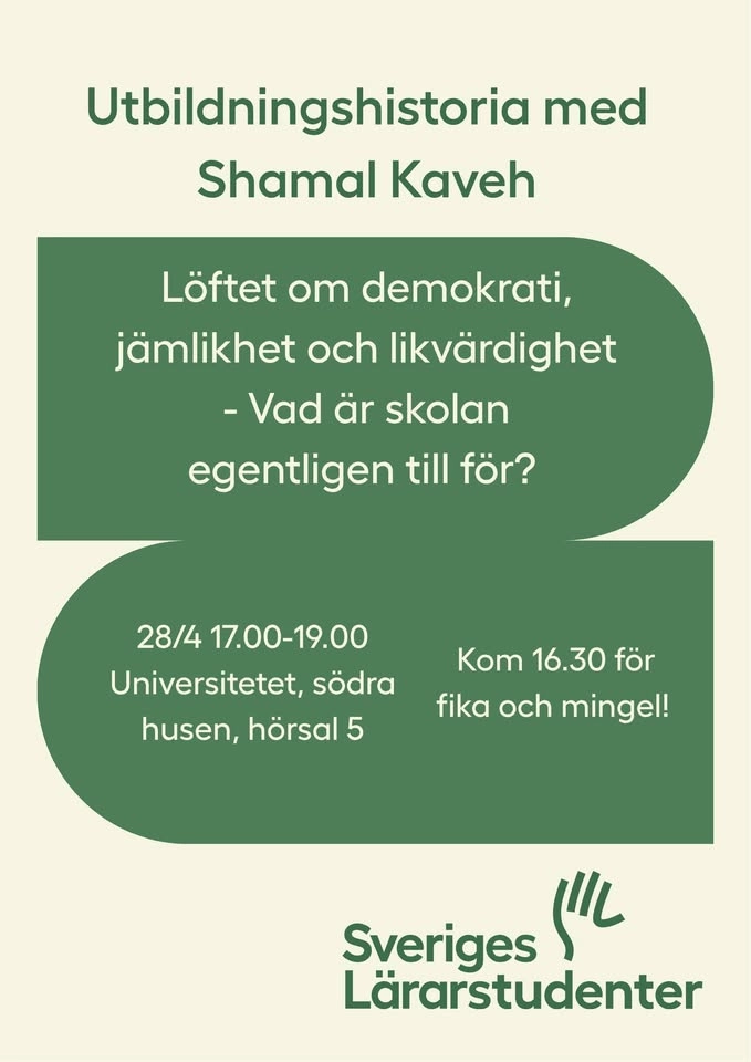 Föreläsning med Shamal Kaveh: Vad är skolan egentligen till för?