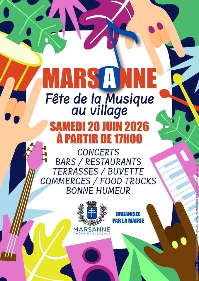 Samedi 20 juin, c'est la fête de la Musique à Marsanne !