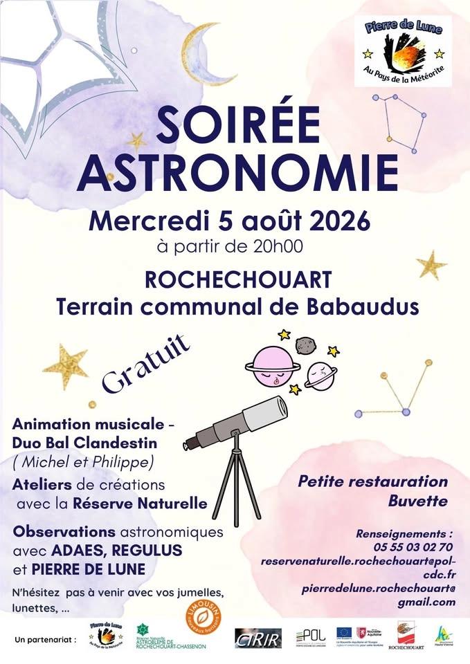 soirée astronomie à Babaudus