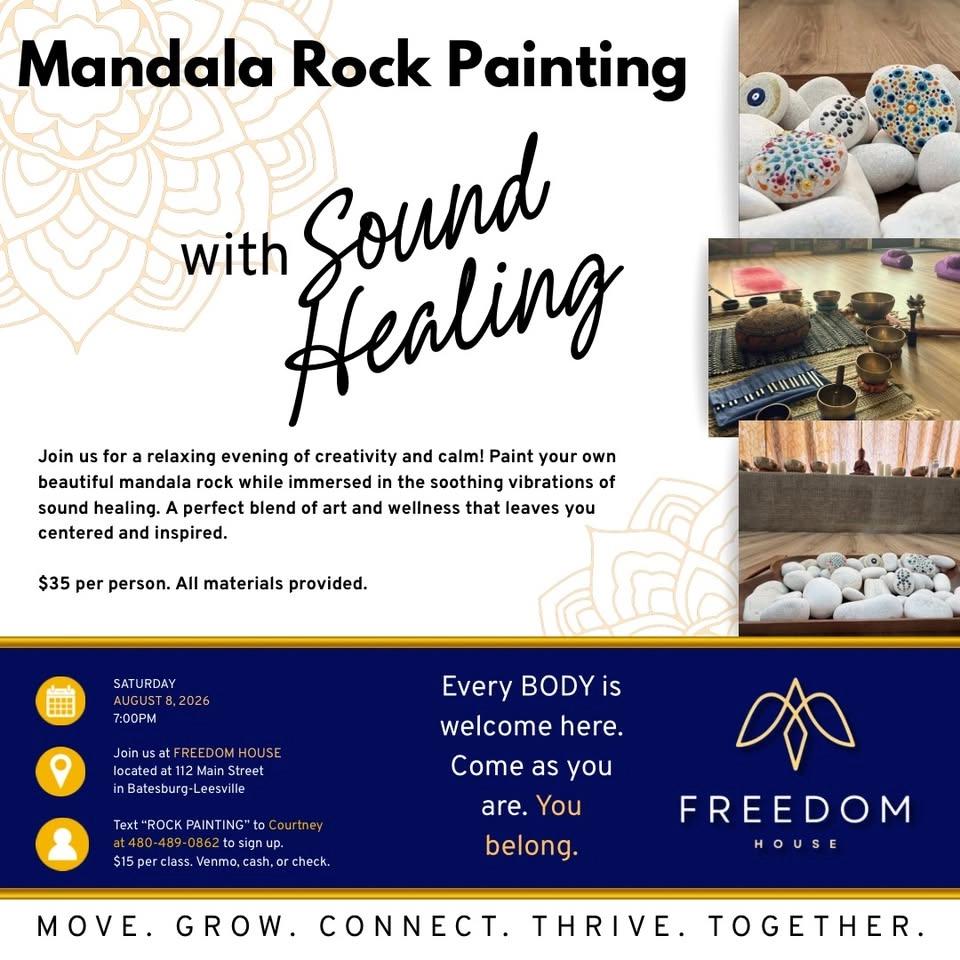 Mandala Rock Painting with Sound Healing