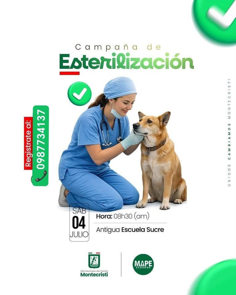 Campaña de Esterilización-Montecristi💛💚Julio