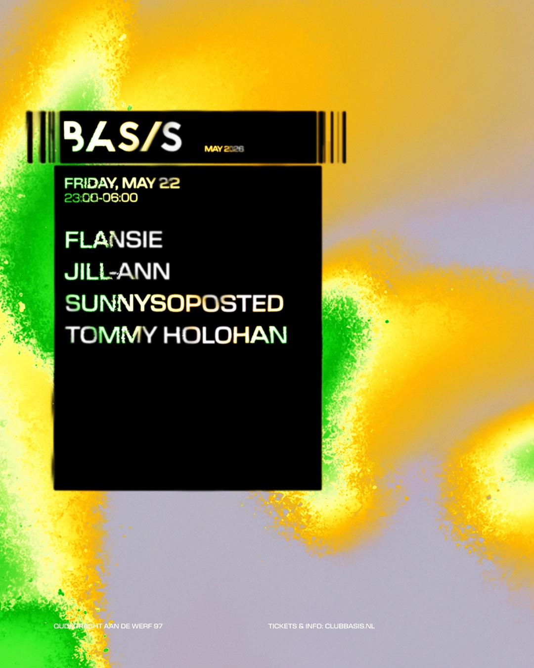 BASIS/ Flansie/ JILL-ANN/ Sunnysoposted/ Tommy Holohan