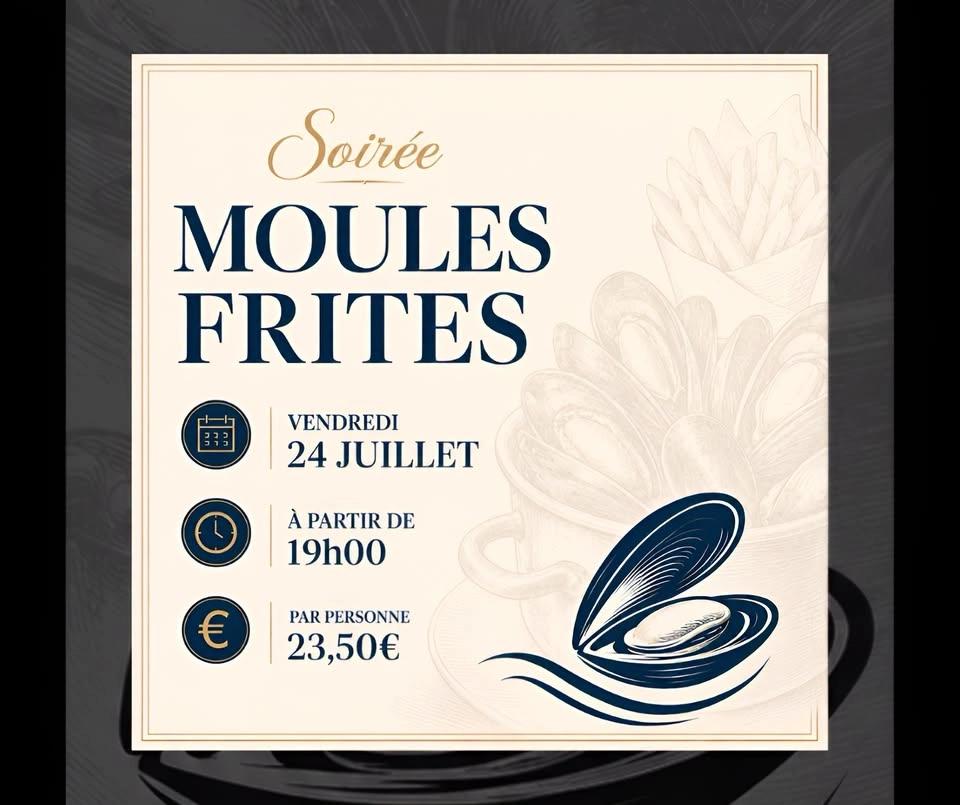 SOIRÉE MOULES/FRITES À VOLONTÉ