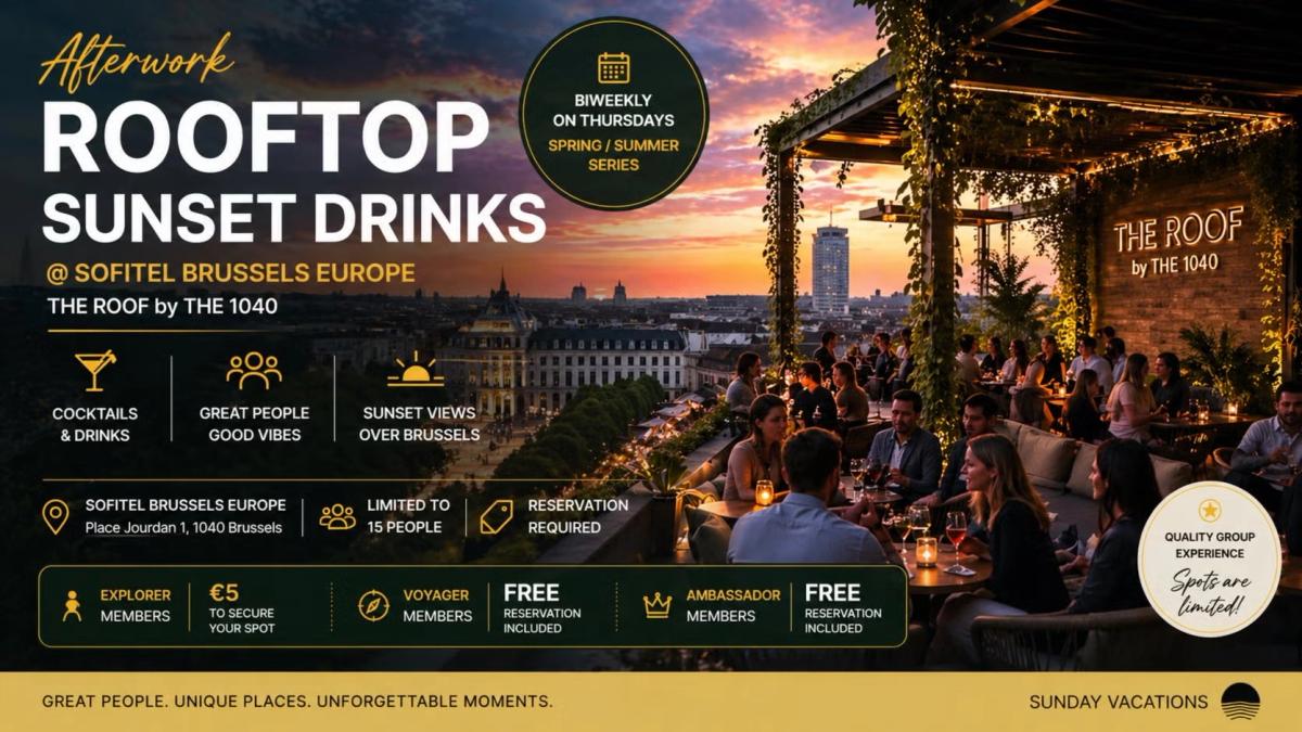 🌇 Rooftop Sunset Drinks @ Place Jourdan
