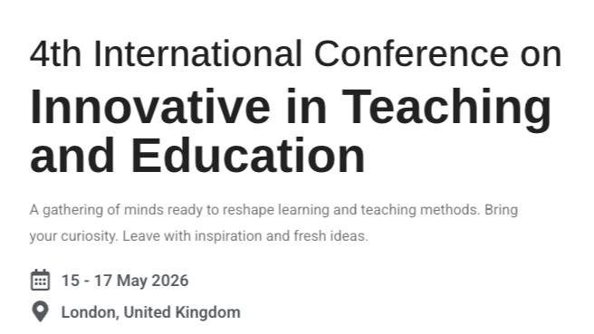 4th International Conference on Innovation in Teaching and Education