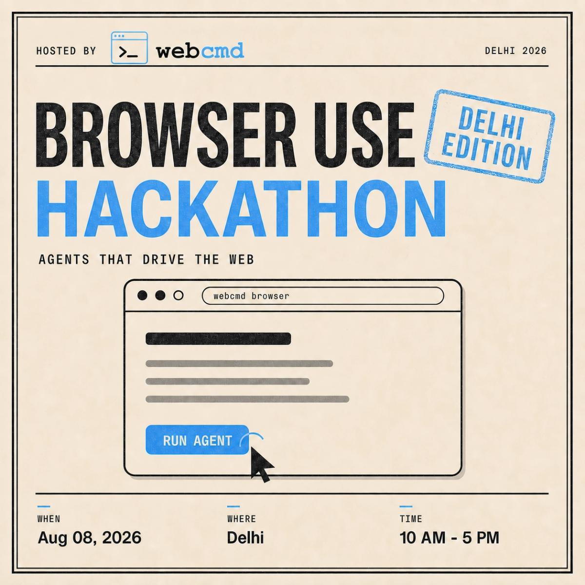 Browser-use Hackathon โก Delhi Edition