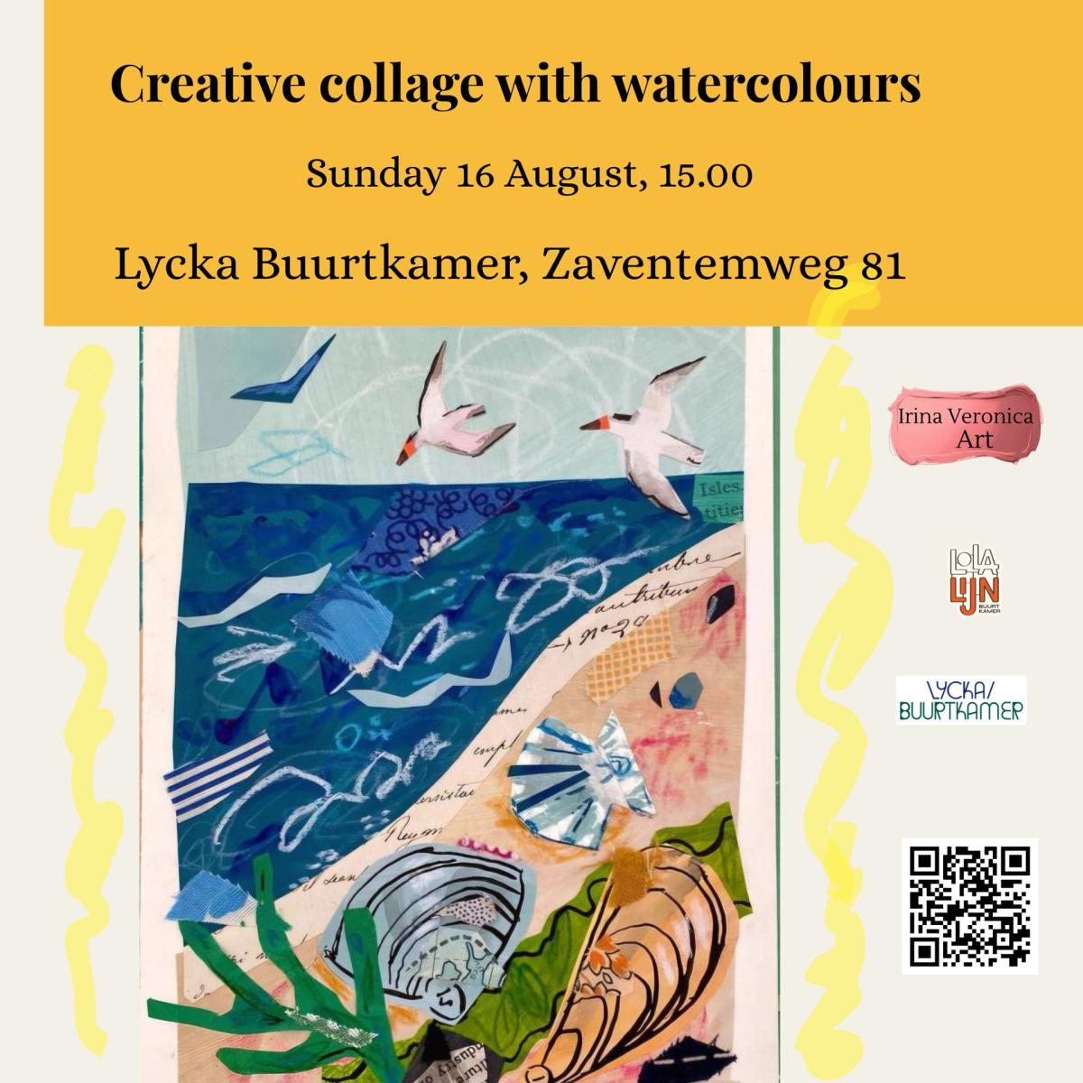 Creative Collage With Watercolours