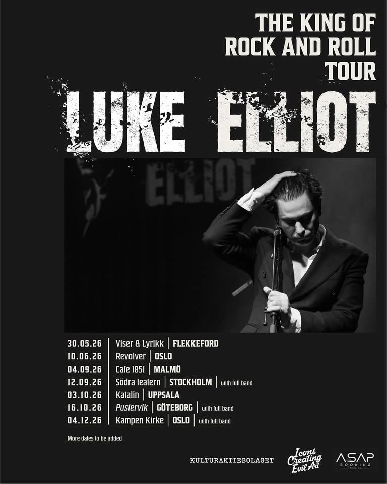 LUKE ELLIOT – The King of Rock and Roll Tour • 12/9 • Stockholm