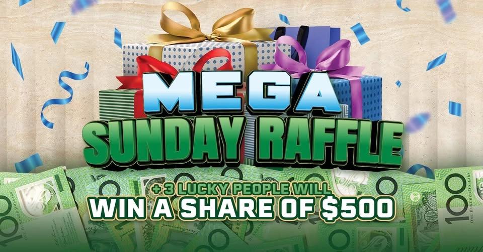 Mega Sunday Raffle @ Saints!