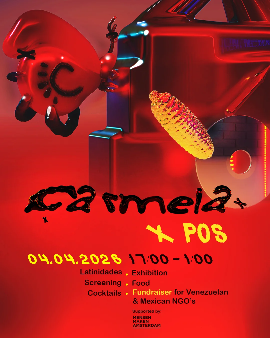 Carmela x pos: Fundraiser for Venezuela & Mexico