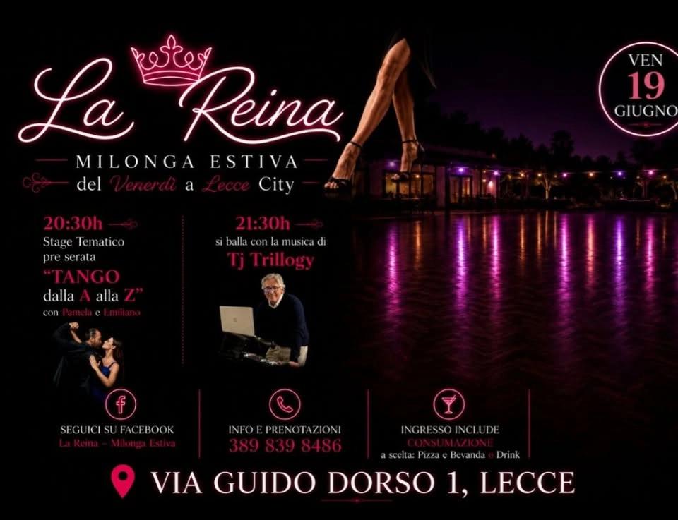 👑LA REINA MILONGA🩷 INAUGURAZIONE 🩷 VEN 19 GIU 🎶Tj Trillogy