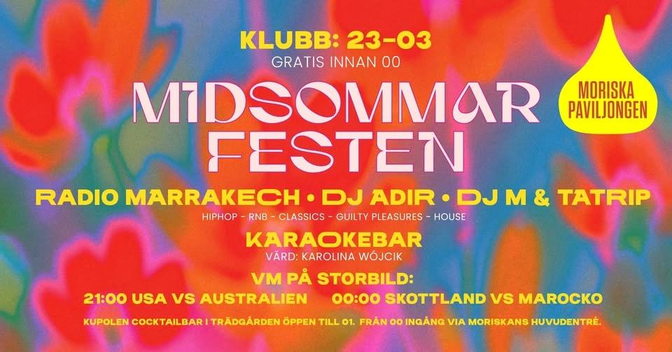 MIDSOMMARFESTEN - VM PÅ STORBILD, KARAOKEBAR & KLUBB