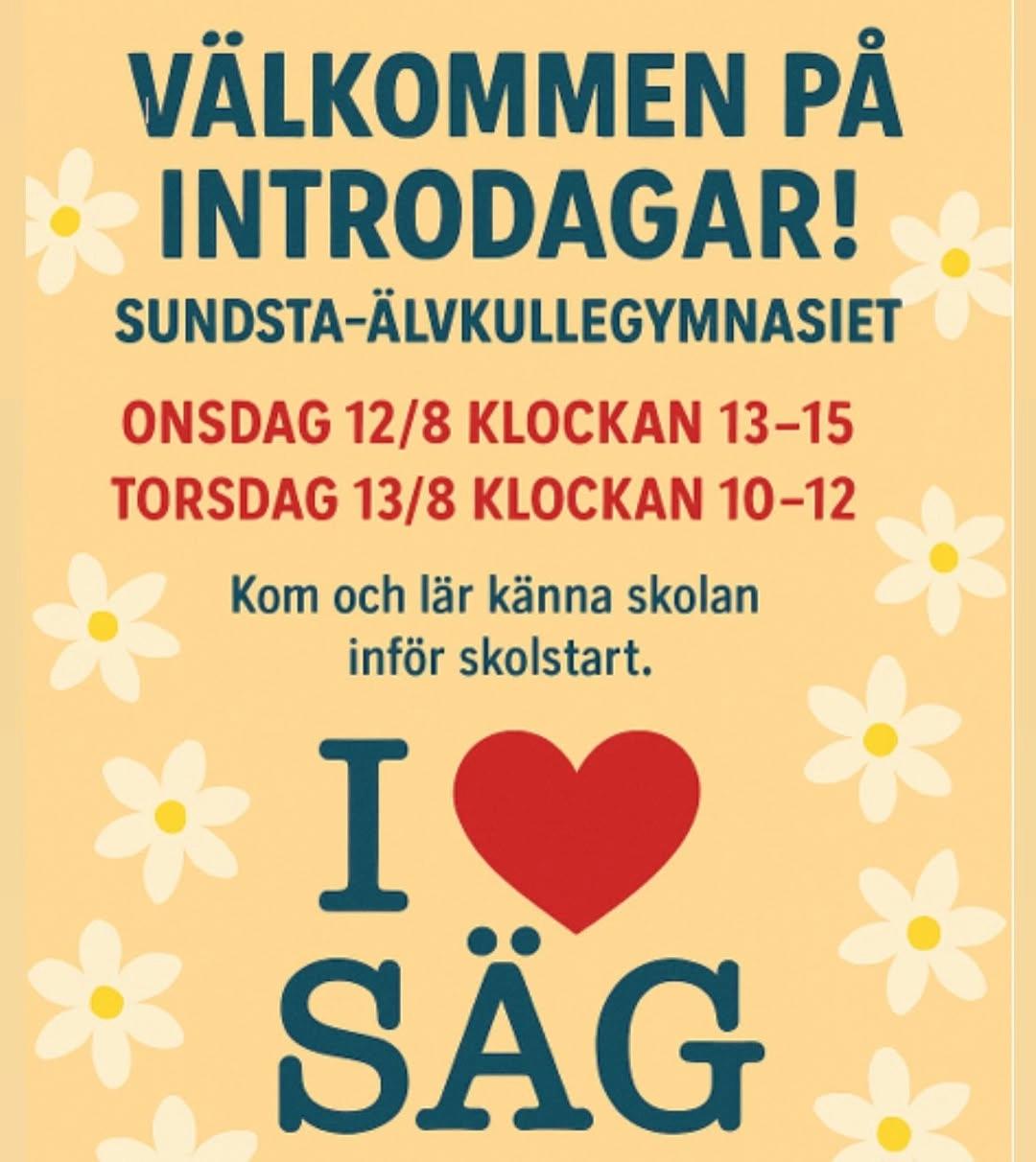 Introdagar – Sundsta-Älvkullegymnasiet (Onsdag)