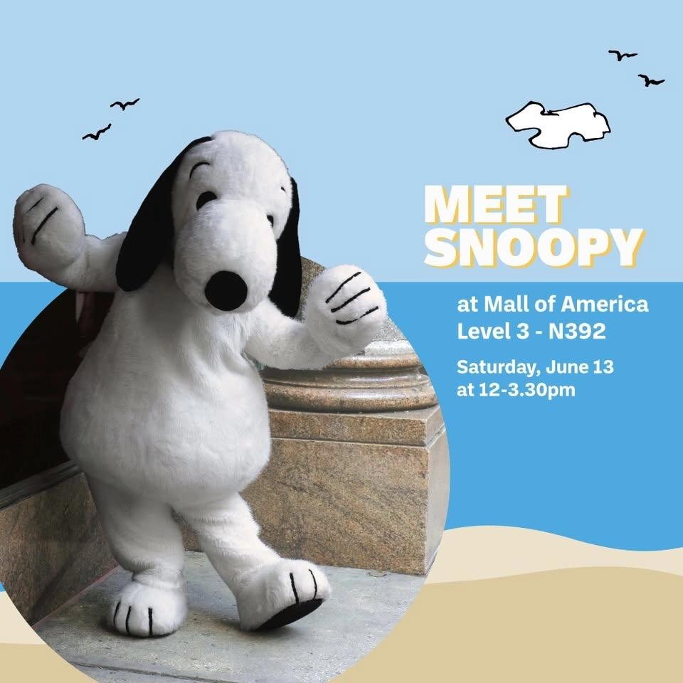 Meet Snoopy at Niko Niko Boba - Mall of America