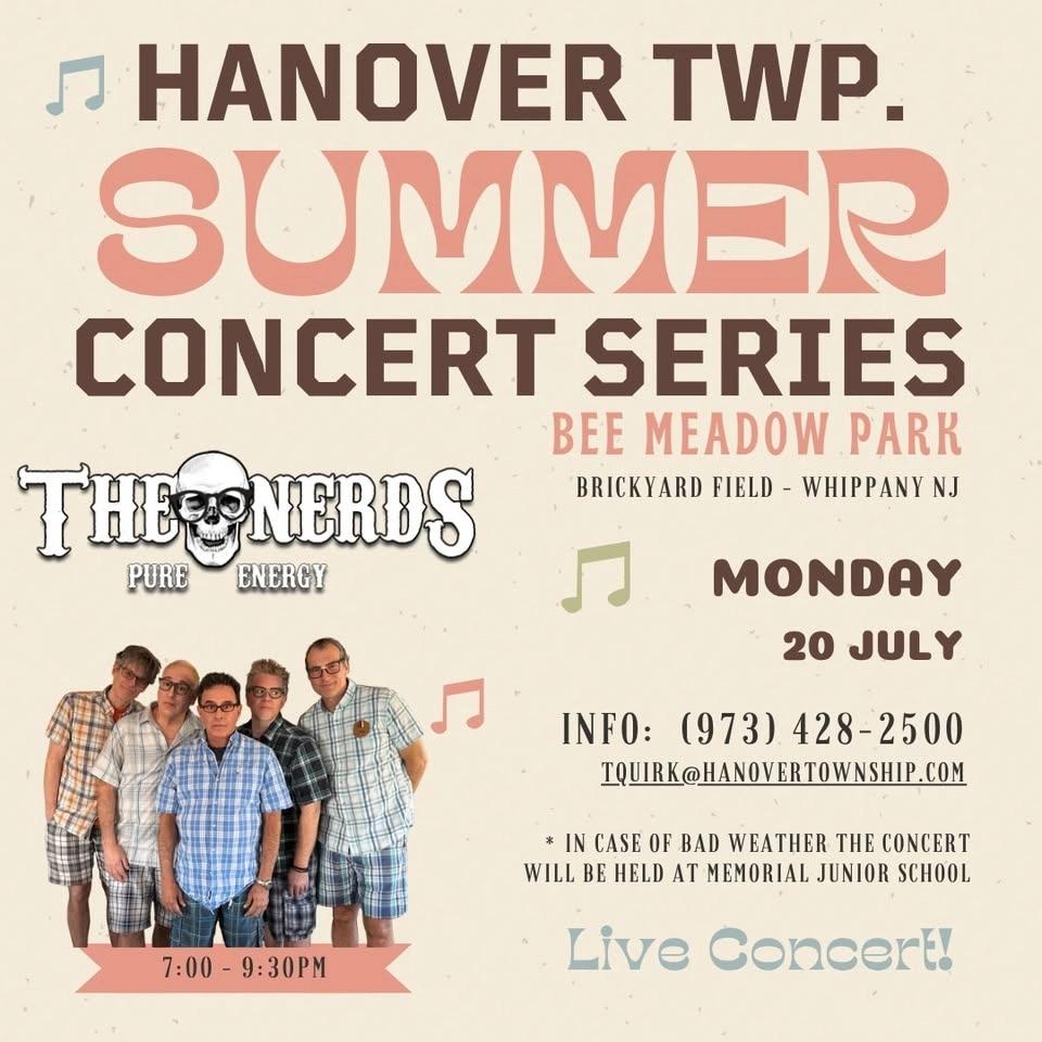 The Nerds FREE Concert at Bee Meadow Park in Whippany