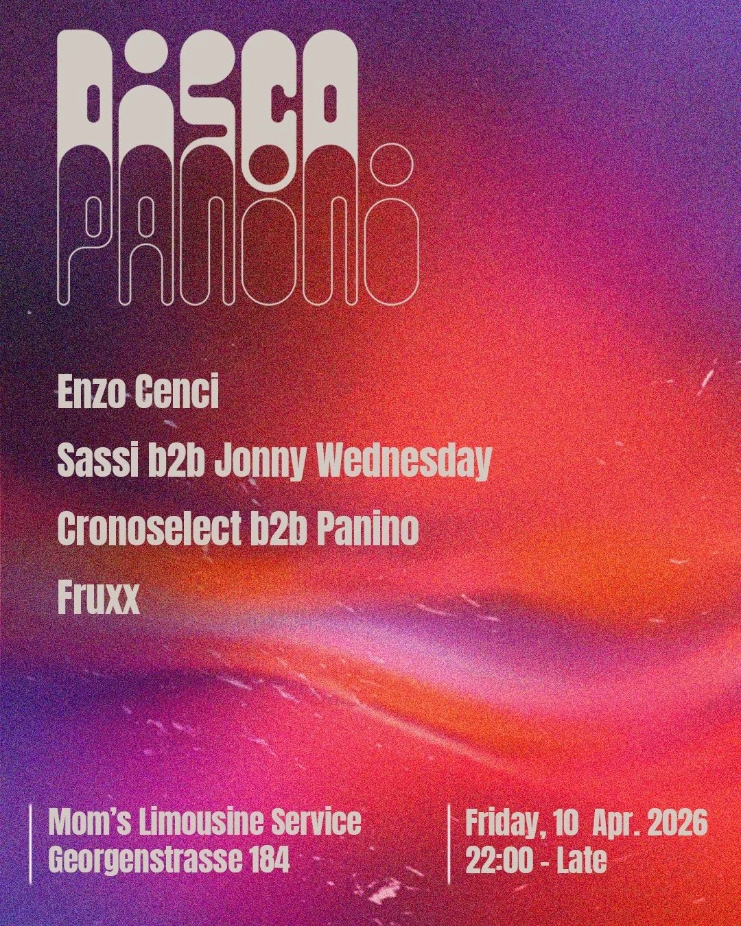 Disco Panini x Mom's Limousine Service