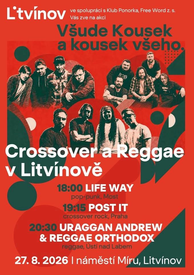 CROSSOVER and REGGAE v Litvínově - bez vstupného