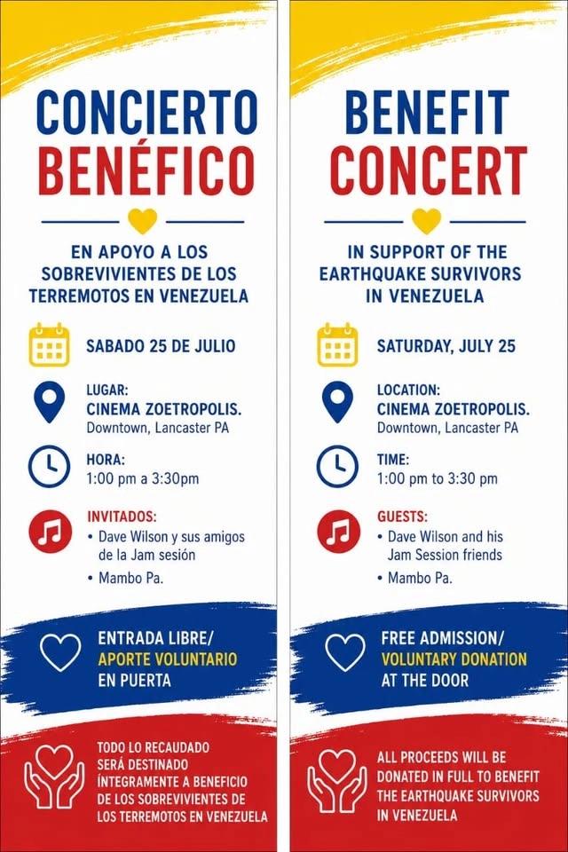 Benefit Concert support survivors in Venezuela