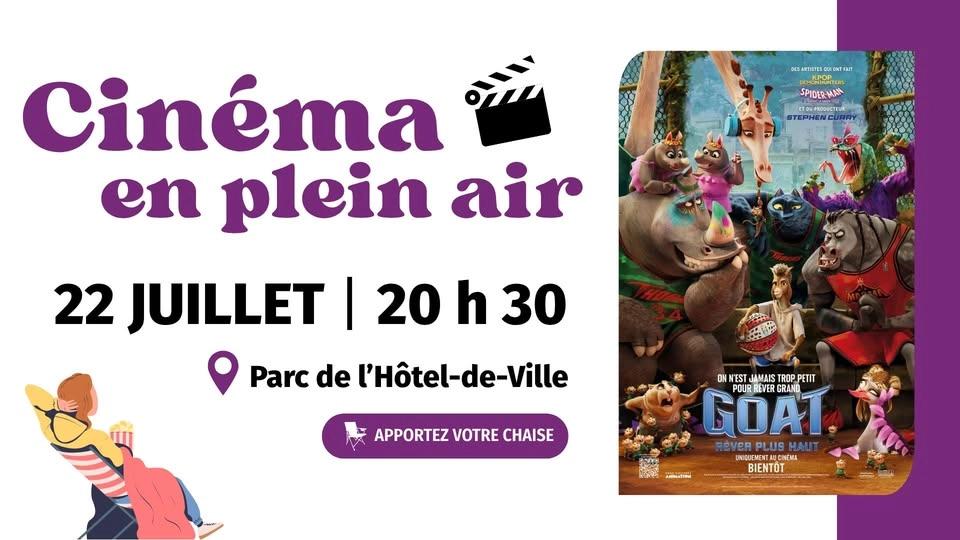 Cinéma en plein air : Goat - Rêver plus haut (gratuit)
