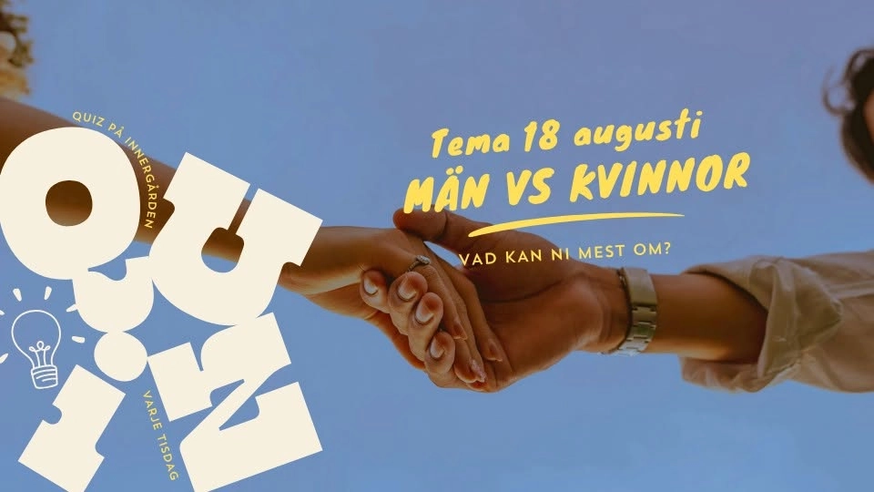 QUIZ på Innergården - 18 augusti - Män vs Kvinnor