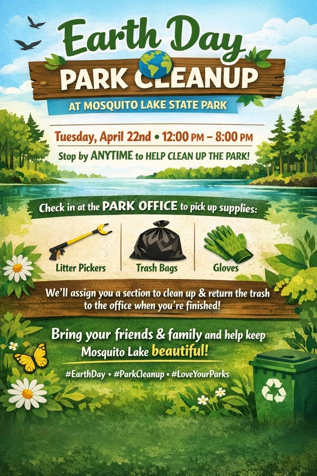 Mosquito Lake Earth Day Park Cleanup