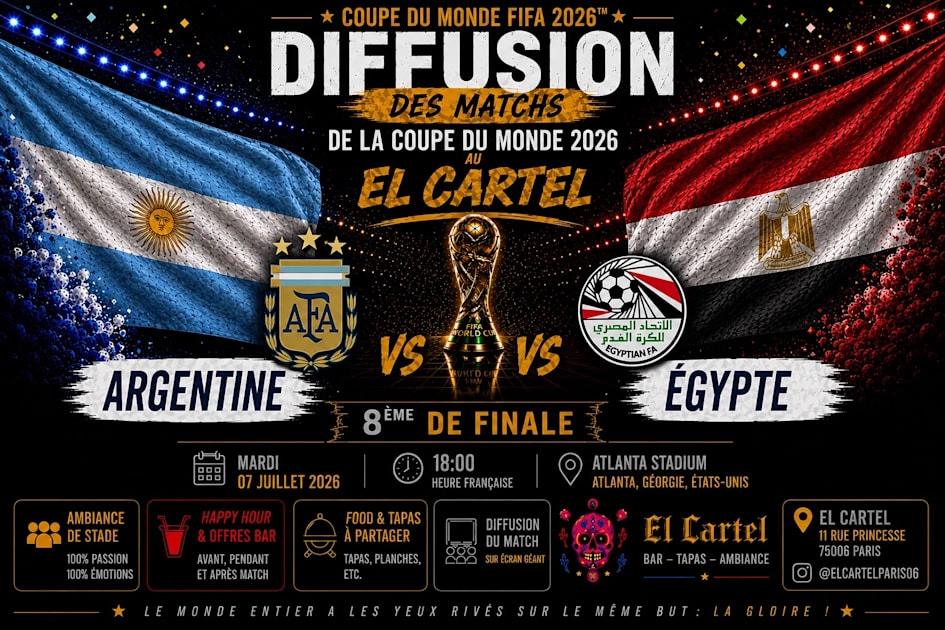 Coupe Du Monde - 8eme - Argentine Vs Égypte - Écran Géant