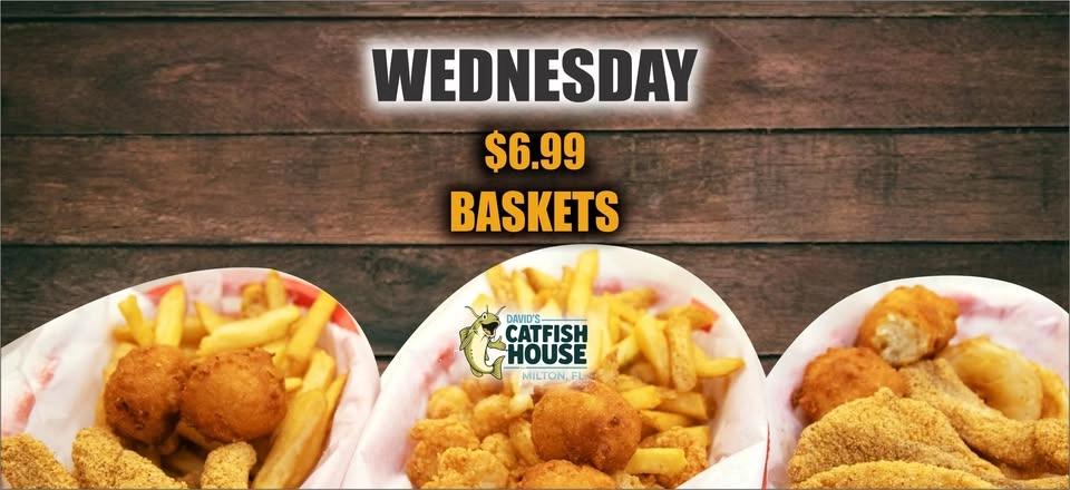 WEDNESDAYS at David’s Catfish House – Milton!