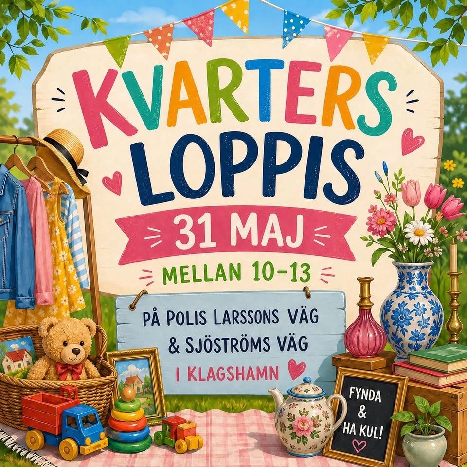 🌼Kvartersloppis på Polis Larssons väg & Sjöströms väg, Klagshamn