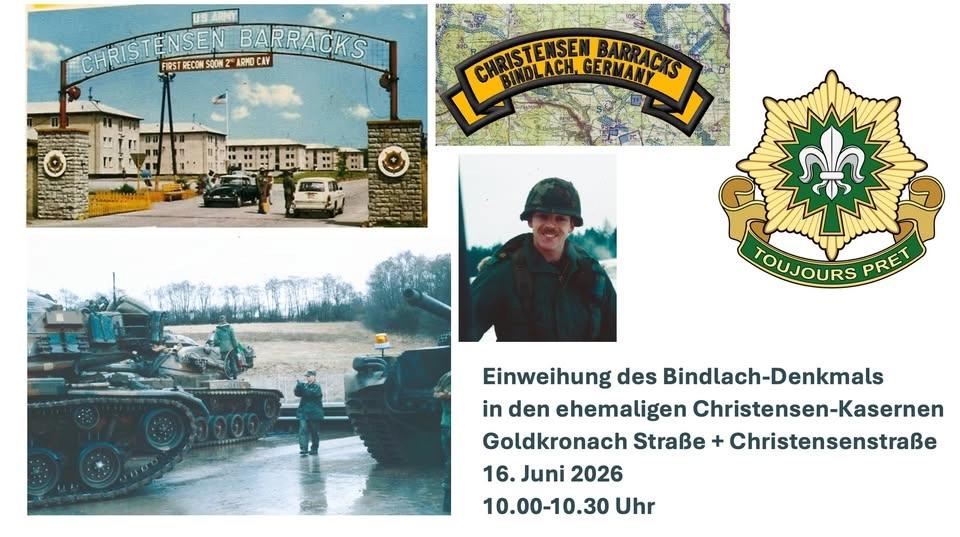 Einweihung eines Denkmals an der ehemaligen Christensen-Kaserne (Bindlach): 16-Juni 2026