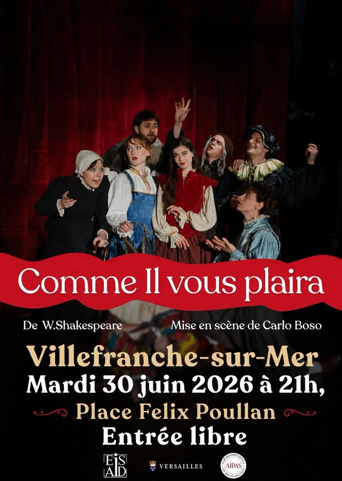 Spectacle vivant gratuit "Comme il vous plaira"