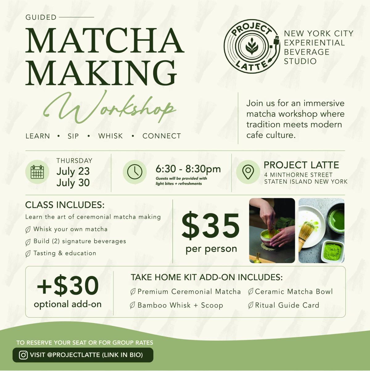 7/30 ~ Guided Matcha-Making Workshop