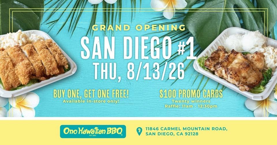 Ono Hawaiian BBQ San Diego #1 Grand Opening Luau