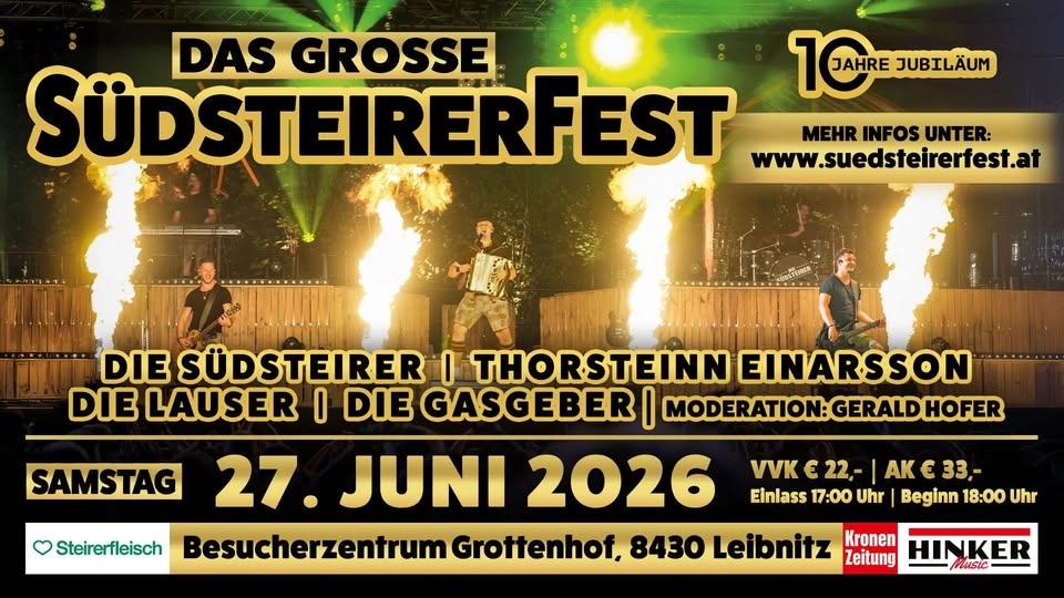 Das groรe Sรผdsteirerfest 2026