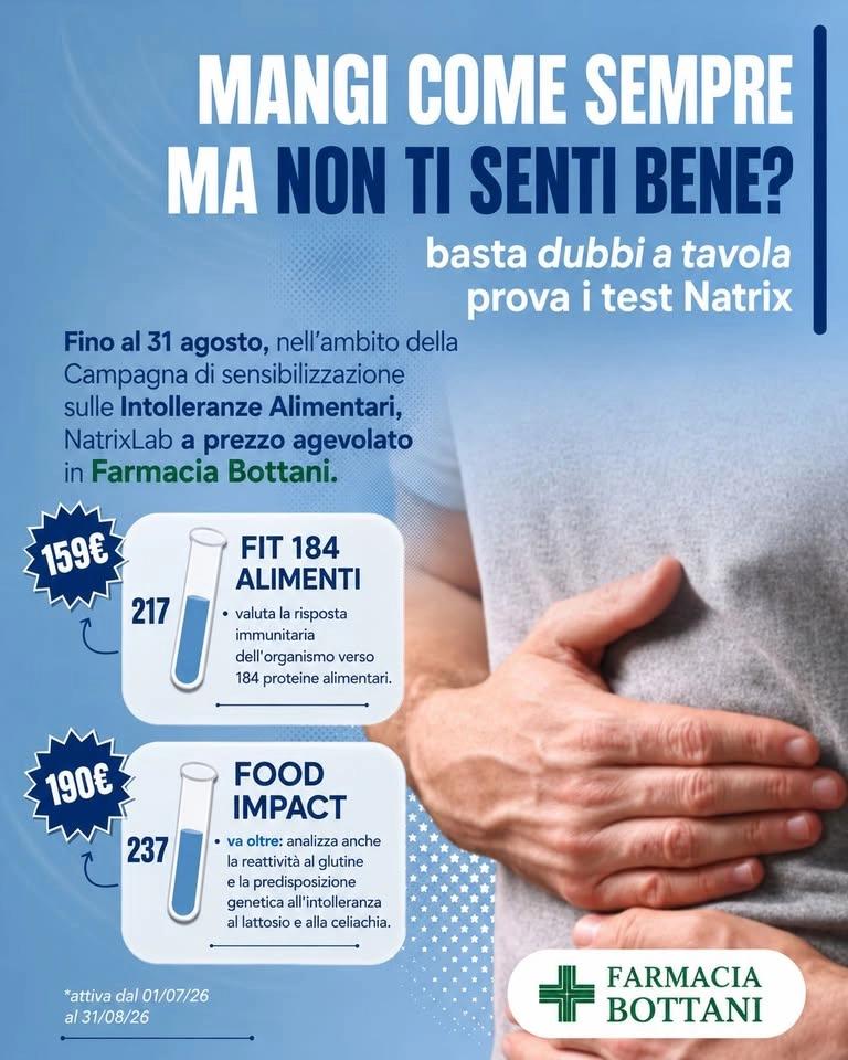 Test intolleranze genetico e immunologico