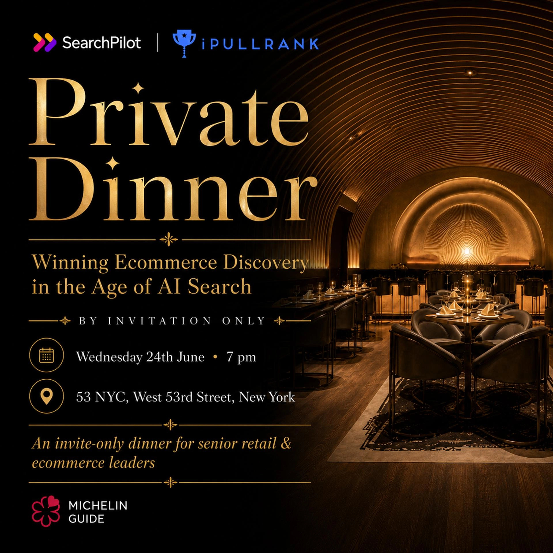 Private Michelin Dinner Invitation in 53 NYC: Winning Ecommerce Discovery in AI Search