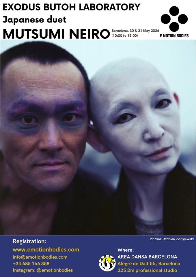 EXODUS BUTOH LAB SERIES MUTSUMI NEIRO - BARCELONA - May 30-31 2026