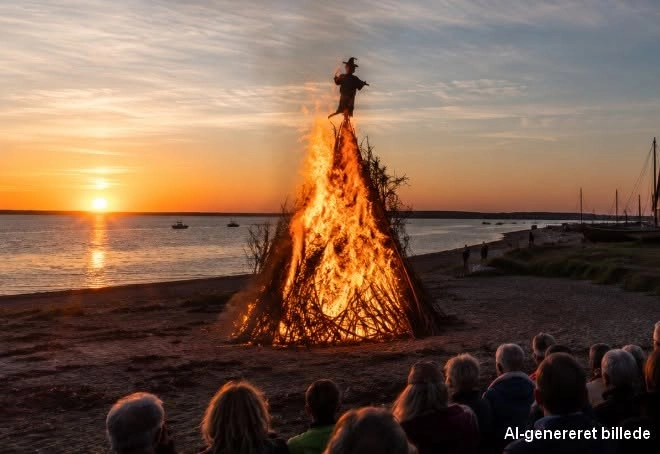Sankt Hans aften på stranden i Løgstør